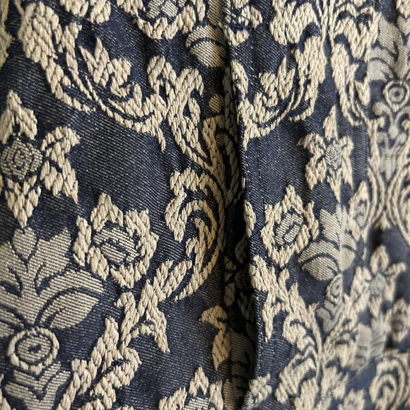 Chicos Blue Tan Cotton Jacket + Pockets Size 1 Medium 8-10 - Picture 5 of 5